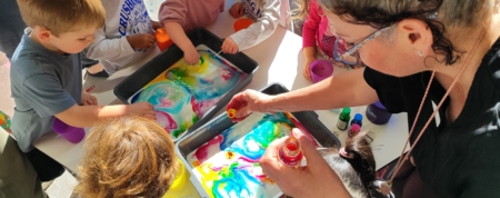 Science Week dye activity at playgroup